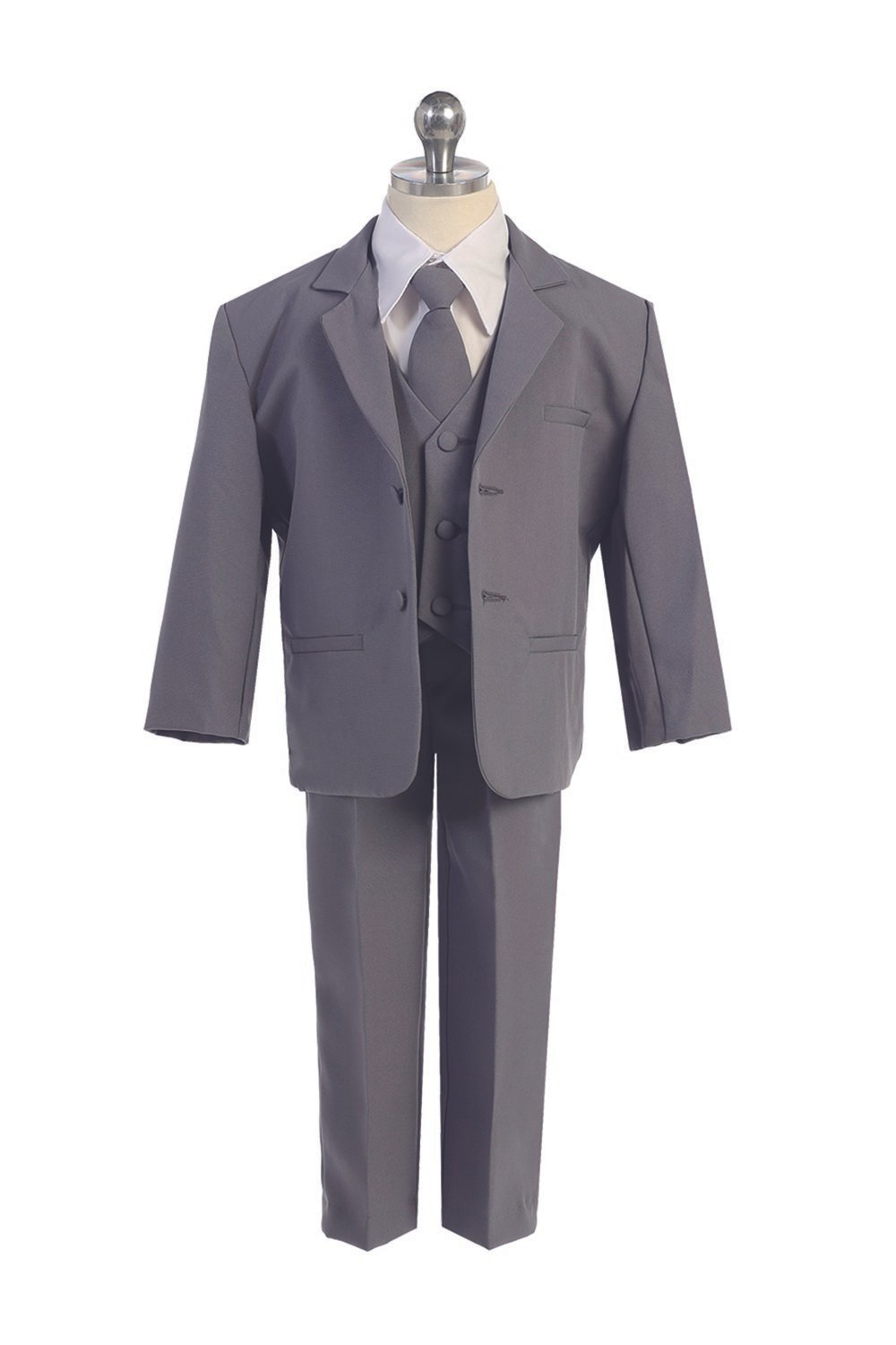 Grey 5 Piece Boys Suit Style SA-013-GY